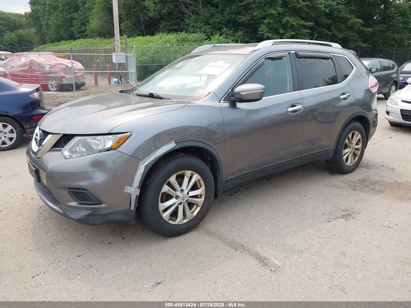 2015 Nissan Rogue VIN KNMAT2MVXFP554417 IAAI salvage auction — NORMAL WEAR, Nrc Lienholder Repossession Paperwork (New Hampshire), sold $25 on 2026-07-27 (photo 2)