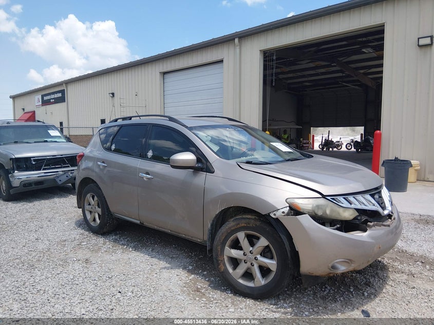 2009 Nissan Murano VIN JN8AZ18U59W018001 IAAI salvage auction — FRONT & REAR, Salvage (Alabama), sold $25 on 2026-07-29 (photo 1)