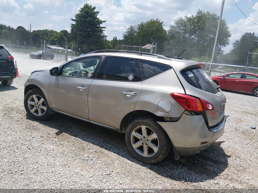 2009 Nissan Murano VIN JN8AZ18U59W018001 IAAI salvage auction — FRONT & REAR, Salvage (Alabama), sold $25 on 2026-07-29 (photo 3)