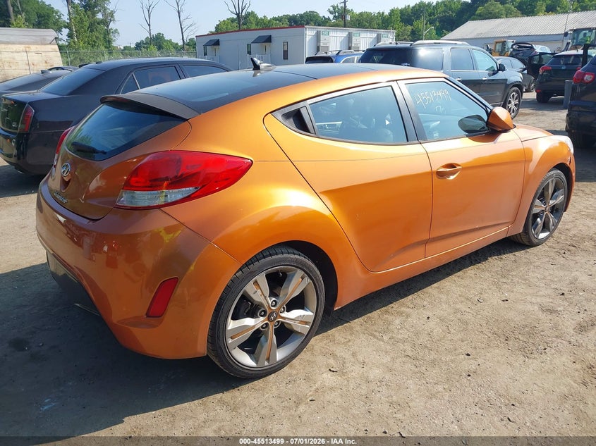 2016 Hyundai Veloster VIN KMHTC6AD7GU250164 IAAI salvage auction — LEFT SIDE, Salvage - Greater Than 75% (Maryland), sold $775 on 2026-07-28 (photo 4)