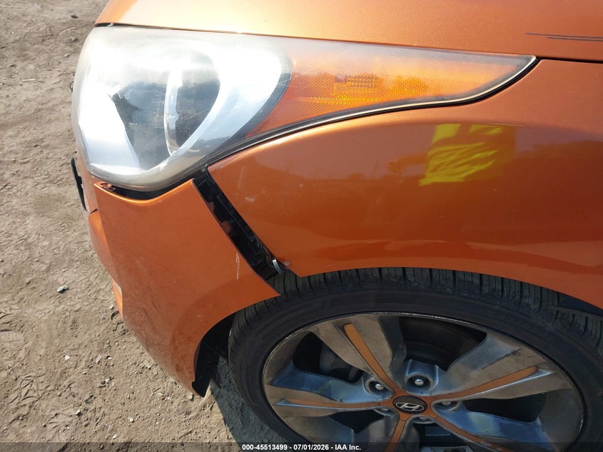 2016 Hyundai Veloster VIN KMHTC6AD7GU250164 IAAI salvage auction — LEFT SIDE, Salvage - Greater Than 75% (Maryland), sold $775 on 2026-07-28 (photo 6)