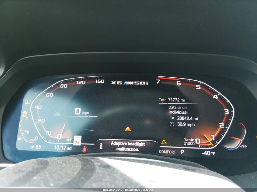 2020 BMW X6 VIN 5UXCY8C07LLE40320 IAAI salvage auction — FRONT END, Salvage Title, sold $19,900 on 2026-10-06 (photo 7)