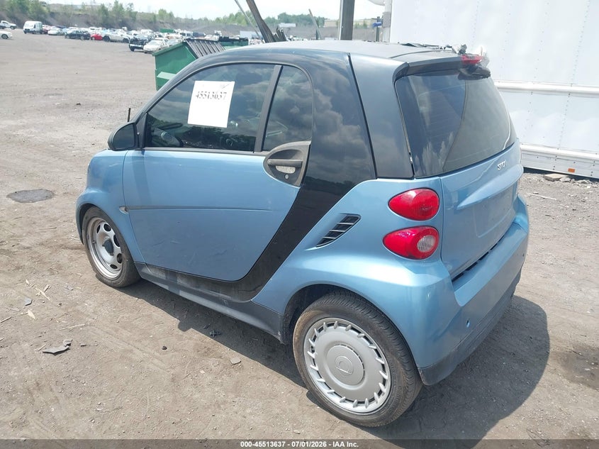 2013 Smart Fortwo VIN WMEEJ3BA4DK681995 IAAI salvage auction — FRONT & REAR, Salvage Title, sold $625 on 2026-07-21 (photo 3)