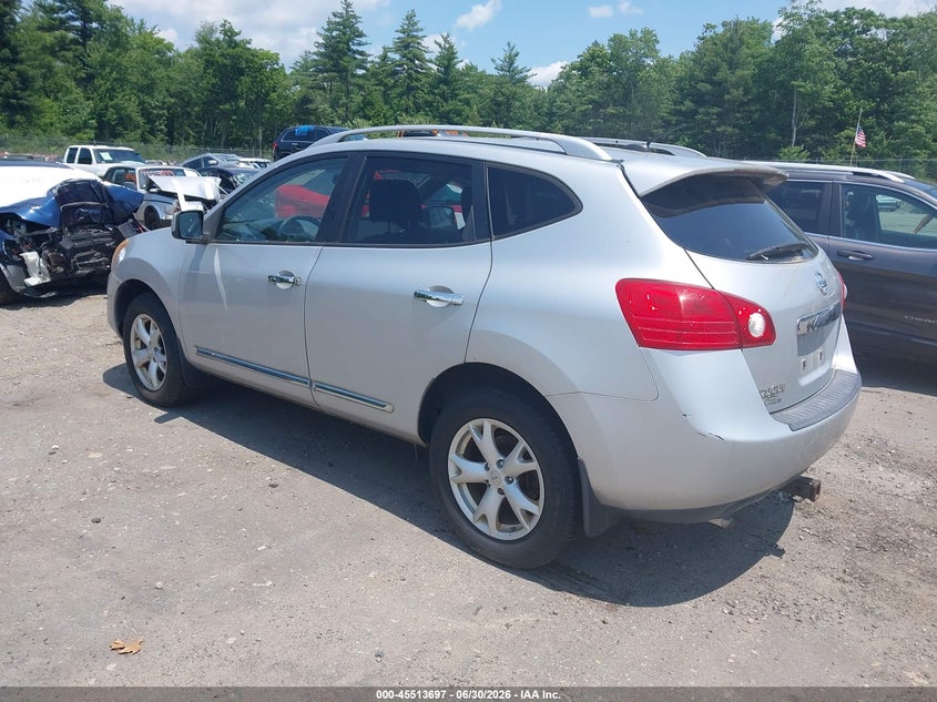 2011 Nissan Rogue VIN JN8AS5MV0BW668564 IAAI salvage auction — NORMAL WEAR, Clear (Massachusetts), sold $425 on 2026-07-31 (photo 3)