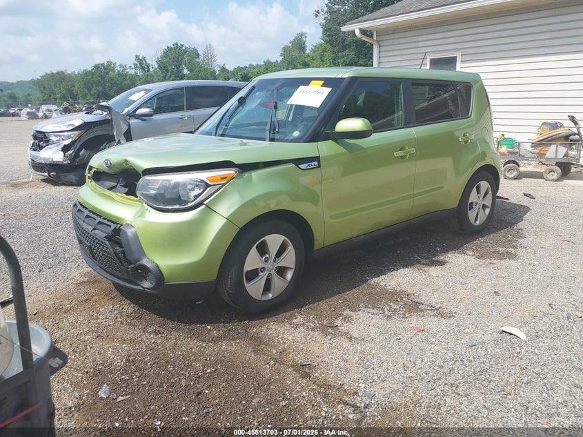 2016 Kia Soul VIN KNDJN2A27G7871545 IAAI salvage auction — FRONT END, Salvage Title, sold $825 on 2026-07-27 (photo 2)