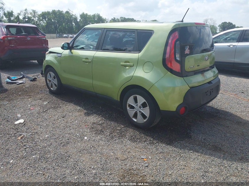 2016 Kia Soul VIN KNDJN2A27G7871545 IAAI salvage auction — FRONT END, Salvage Title, sold $825 on 2026-07-27 (photo 3)