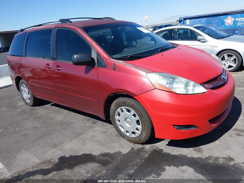 2008 Toyota Sienna VIN 5TDZK23C28S203676 IAAI salvage auction — FRONT END, Salvage (Nevada), sold $550 on 2026-07-10 (photo 1)