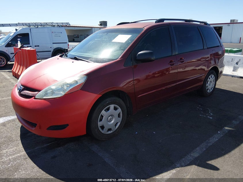 2008 Toyota Sienna VIN 5TDZK23C28S203676 IAAI salvage auction — FRONT END, Salvage (Nevada), sold $550 on 2026-07-10 (photo 2)