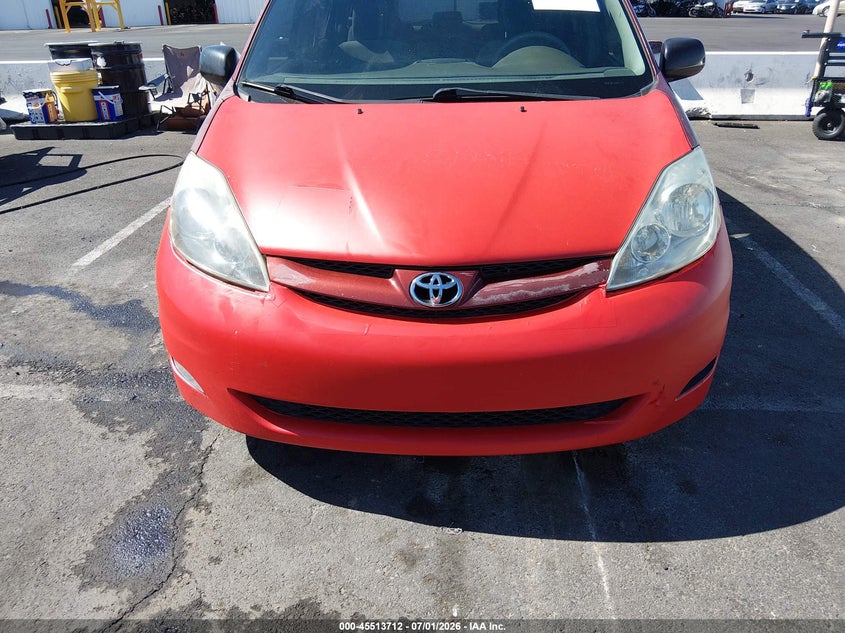 2008 Toyota Sienna VIN 5TDZK23C28S203676 IAAI salvage auction — FRONT END, Salvage (Nevada), sold $550 on 2026-07-10 (photo 6)