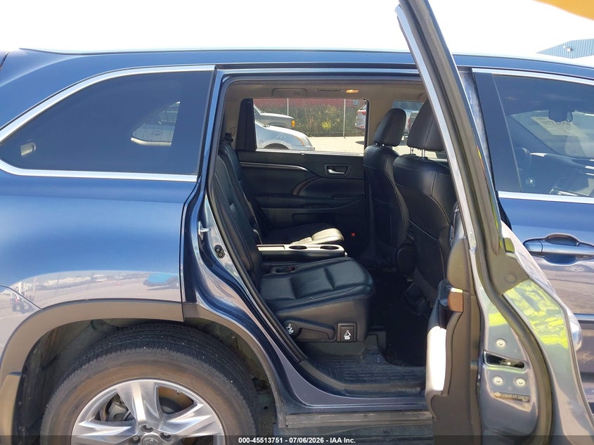 2014 Toyota Highlander VIN 5TDDCRFH7ES006781 IAAI salvage auction — LEFT FRONT, Certificate Of Title (Nebraska), sold $9,000 on 2026-07-24 (photo 8)