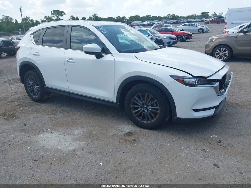 2021 Mazda Cx-5 VIN JM3KFBCM0M1430197 IAAI salvage auction — LEFT FRONT, Rebuildable (Florida), sold $3,550 on 2026-07-30 (photo 1)