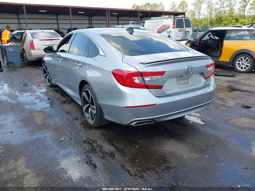 2022 Honda Accord VIN 1HGCV1F3XNA026551 IAAI salvage auction — FRONT END, Rebuildable (Florida), sold $4,650 on 2026-07-25 (photo 3)