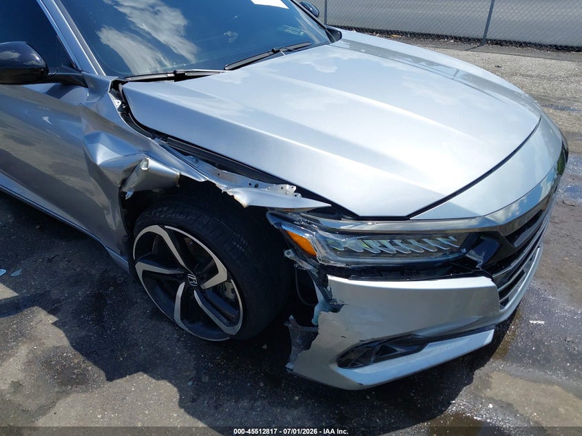 2022 Honda Accord VIN 1HGCV1F3XNA026551 IAAI salvage auction — FRONT END, Rebuildable (Florida), sold $4,650 on 2026-07-25 (photo 6)