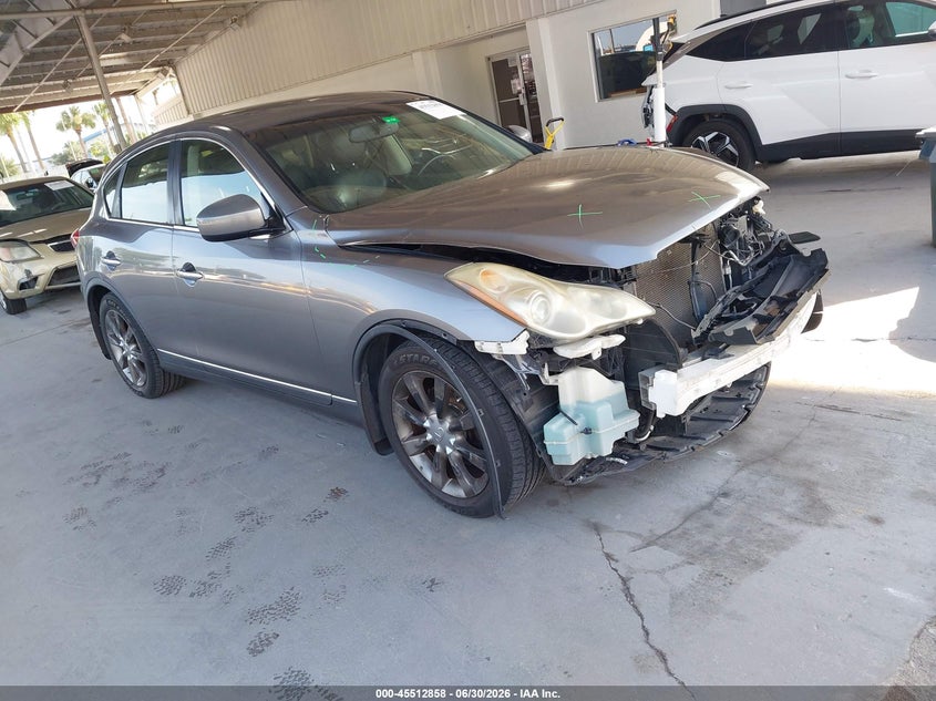 2012 Infiniti Ex VIN JN1AJ0HP6CM400874 IAAI salvage auction — FRONT END, Rebuildable (Florida), sold $25 on 2026-07-29 (photo 1)