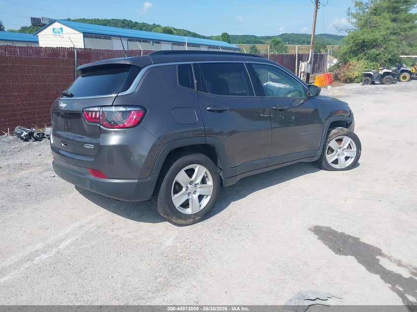 2022 Jeep Compass VIN 3C4NJDBB5NT121089 IAAI salvage auction — FRONT END, Salvage (Pennsylvania), sold $1,000 on 2026-07-28 (photo 4)