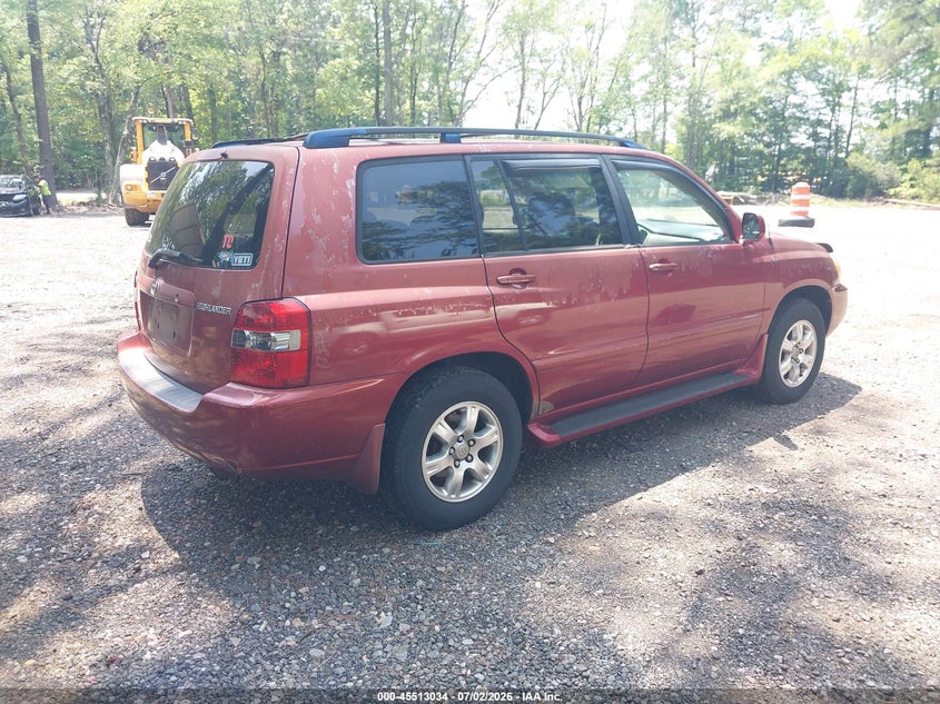 2004 Toyota Highlander VIN JTEDP21AX40001318 IAAI salvage auction — NORMAL WEAR, Clear (Virginia), sold $775 on 2026-07-14 (photo 4)