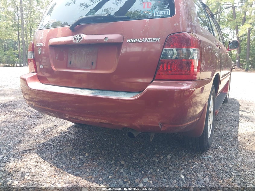 2004 Toyota Highlander VIN JTEDP21AX40001318 IAAI salvage auction — NORMAL WEAR, Clear (Virginia), sold $775 on 2026-07-14 (photo 6)