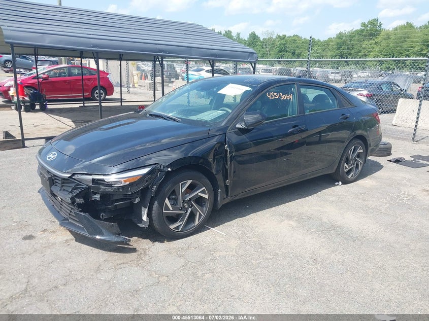 2025 Hyundai Elantra VIN KMHLM4DG0SU011507 IAAI salvage auction — LEFT FRONT, Salvage (Connecticut), sold $3,800 on 2026-07-30 (photo 2)