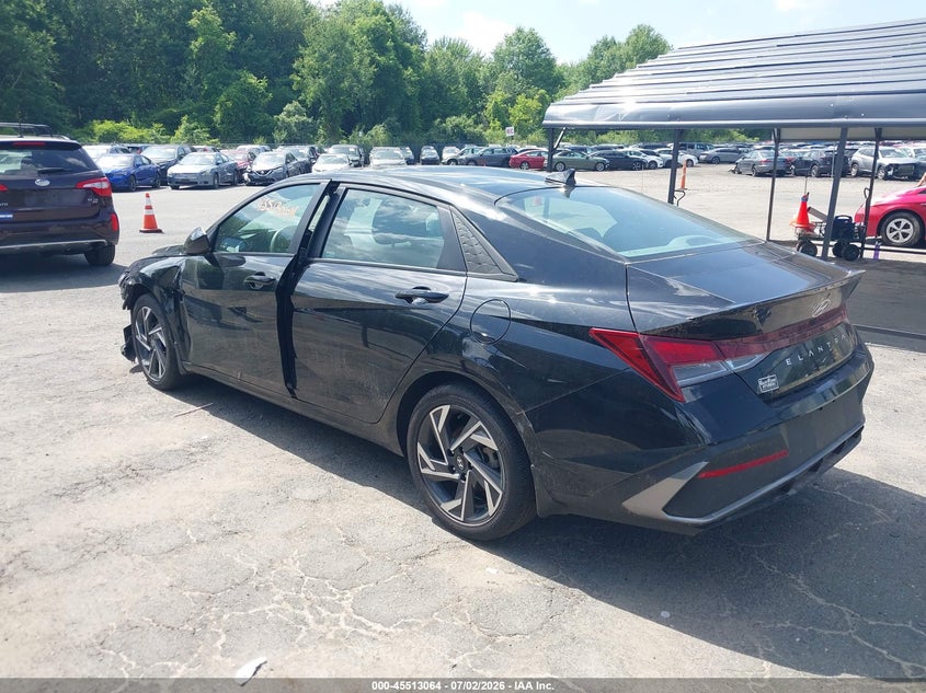2025 Hyundai Elantra VIN KMHLM4DG0SU011507 IAAI salvage auction — LEFT FRONT, Salvage (Connecticut), sold $3,800 on 2026-07-30 (photo 3)