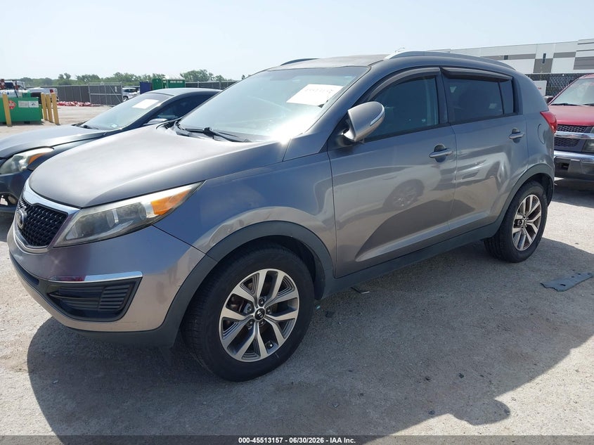 2015 Kia Sportage VIN KNDPB3ACXF7744062 IAAI salvage auction — NORMAL WEAR, Clear (Louisiana), sold $2,150 on 2026-07-28 (photo 2)
