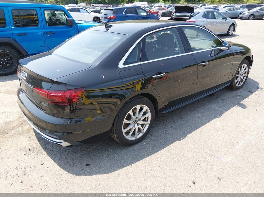 2021 Audi A4 VIN WAUABAF41MN010525 IAAI salvage auction — FRONT END, Salvage (Massachusetts), sold $9,900 on 2026-09-03 (photo 4)