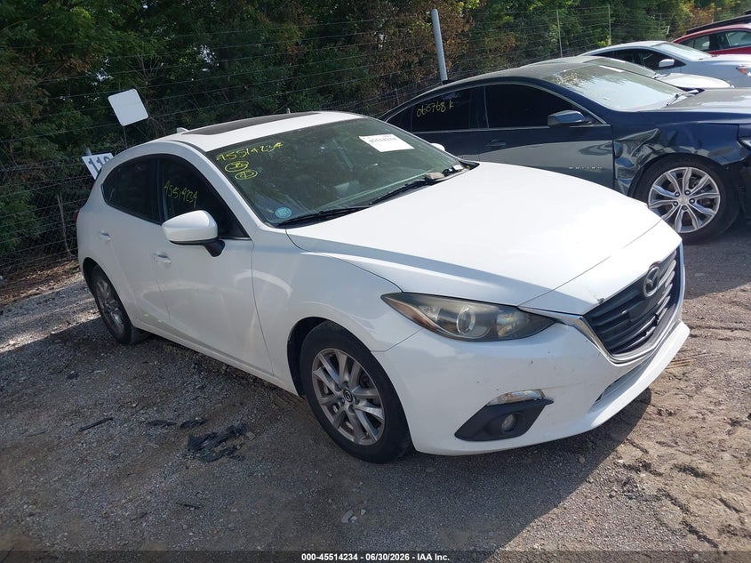 2016 Mazda 3 VIN JM1BM1M78G1306152 IAAI salvage auction — NORMAL WEAR, Clear (Indiana), sold $4,300 on 2026-07-15 (photo 1)