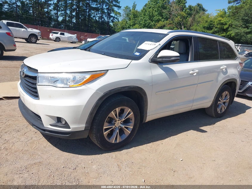 2015 Toyota Highlander VIN 5TDKKRFH6FS061654 IAAI salvage auction — NORMAL WEAR, Original (Texas), sold $5,800 on 2026-07-16 (photo 2)
