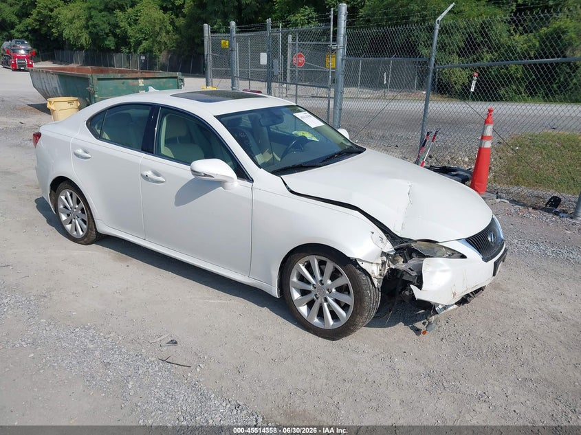 2010 Lexus Is 250 VIN JTHCF5C22A2032555 IAAI salvage auction — FRONT END, Clear (Virginia), sold $575 on 2026-07-22 (photo 1)