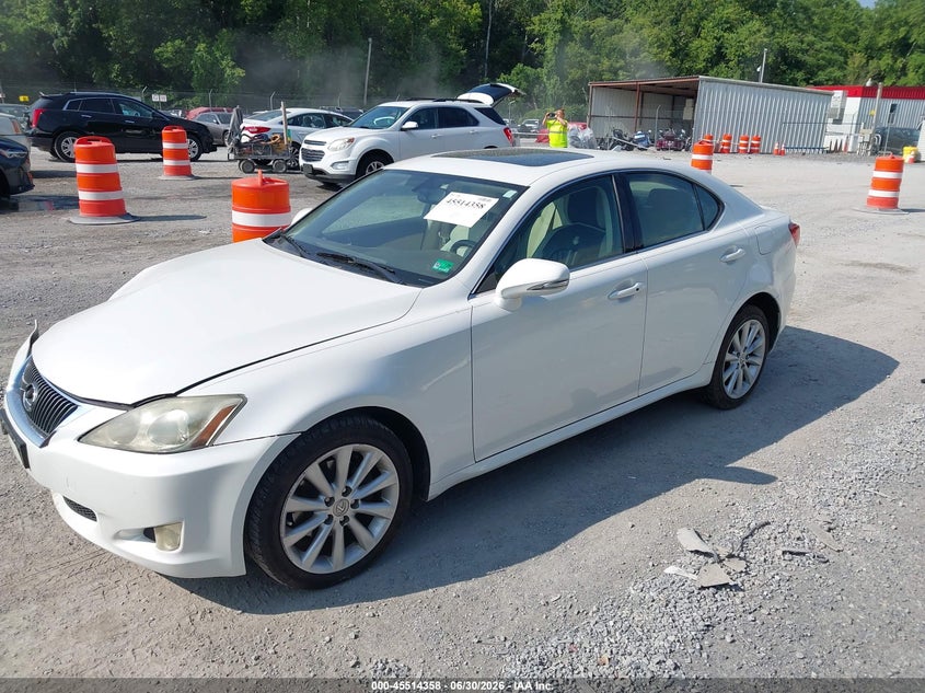 2010 Lexus Is 250 VIN JTHCF5C22A2032555 IAAI salvage auction — FRONT END, Clear (Virginia), sold $575 on 2026-07-22 (photo 2)