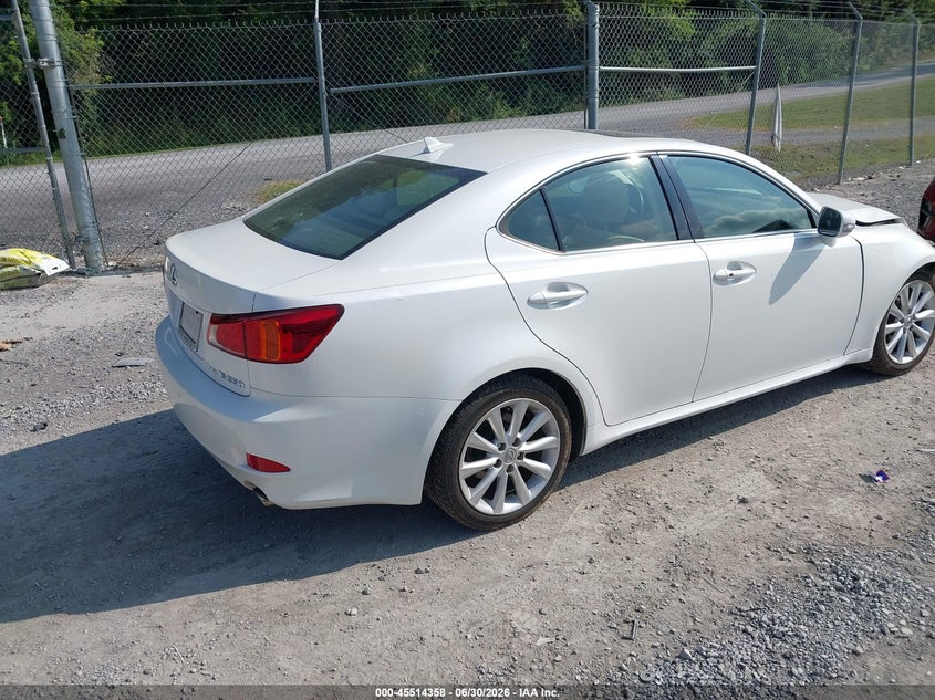 2010 Lexus Is 250 VIN JTHCF5C22A2032555 IAAI salvage auction — FRONT END, Clear (Virginia), sold $575 on 2026-07-22 (photo 4)