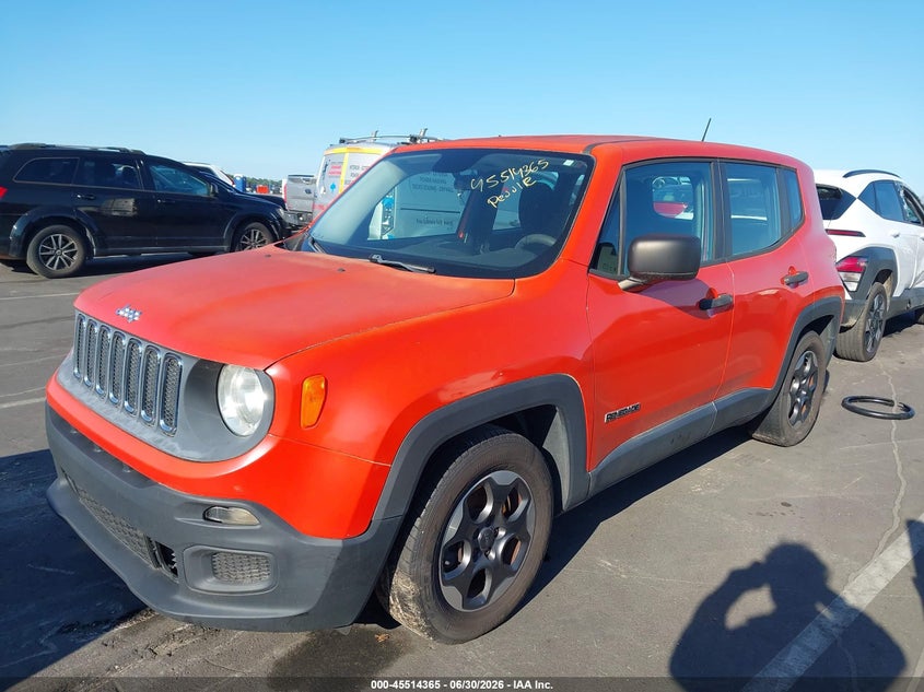 2015 Jeep Renegade VIN ZACCJAAH4FPC30986 IAAI salvage auction — NORMAL WEAR, Clear (North Carolina), sold $650 on 2026-07-29 (photo 2)
