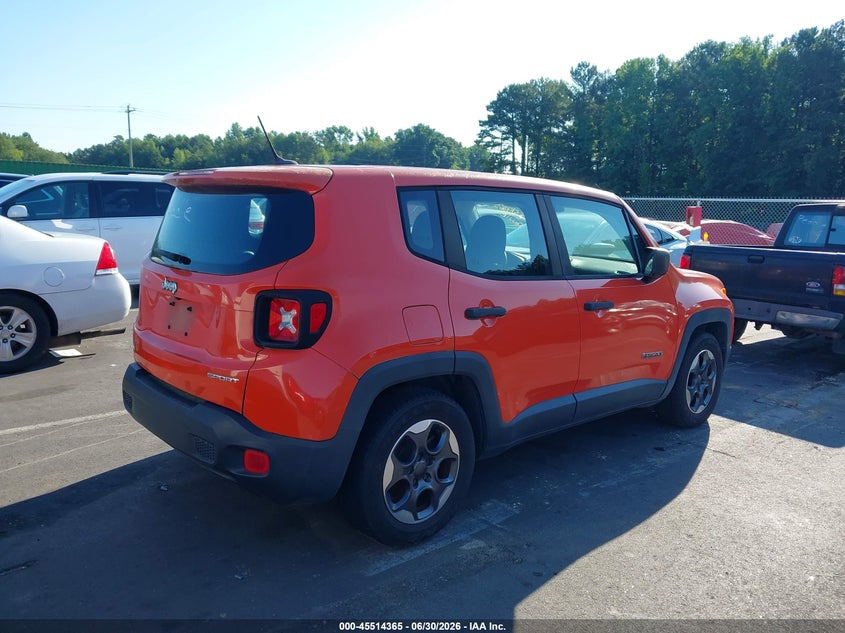 2015 Jeep Renegade VIN ZACCJAAH4FPC30986 IAAI salvage auction — NORMAL WEAR, Clear (North Carolina), sold $650 on 2026-07-29 (photo 4)