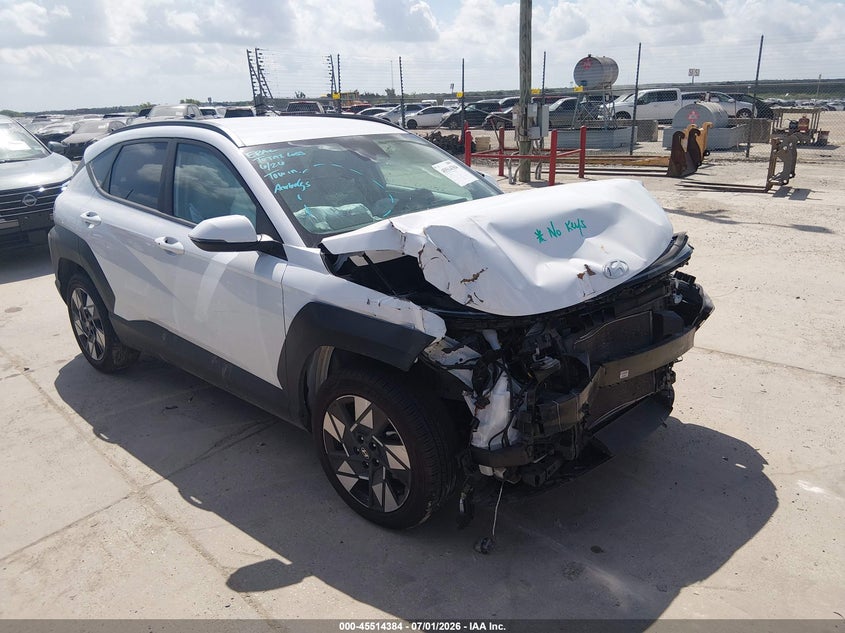 2025 Hyundai Kona VIN KM8HB3AB4SU215368 IAAI salvage auction — FRONT END, Certificate Of Destruction (Florida), sold $3,150 on 2026-07-14 (photo 1)