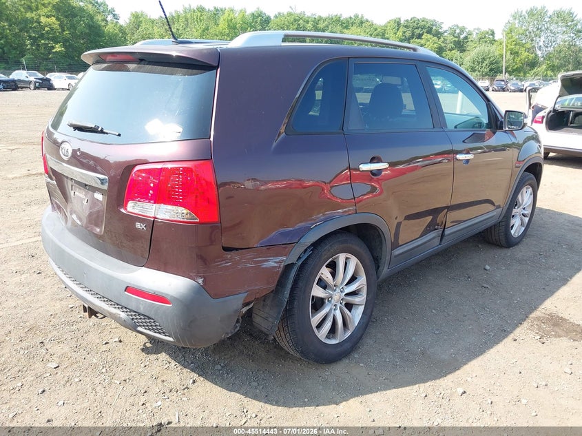 2011 Kia Sorento VIN 5XYKU4A18BG008498 IAAI salvage auction — RIGHT SIDE, Salvage (Idaho), sold $1,500 on 2026-07-22 (photo 4)