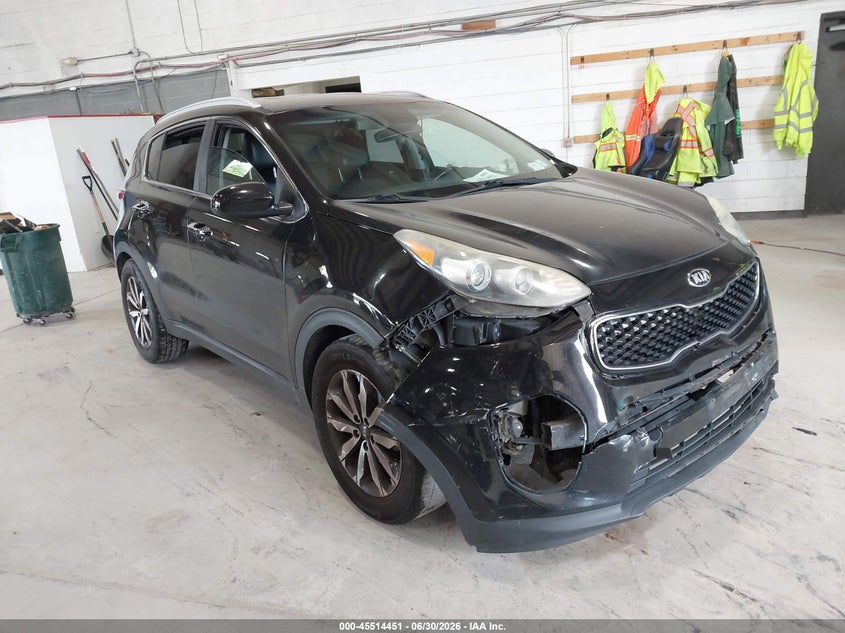 2017 Kia Sportage VIN KNDPN3AC3H7083405 IAAI salvage auction — LEFT REAR, Salvage Title, sold $2,400 on 2026-07-15 (photo 1)