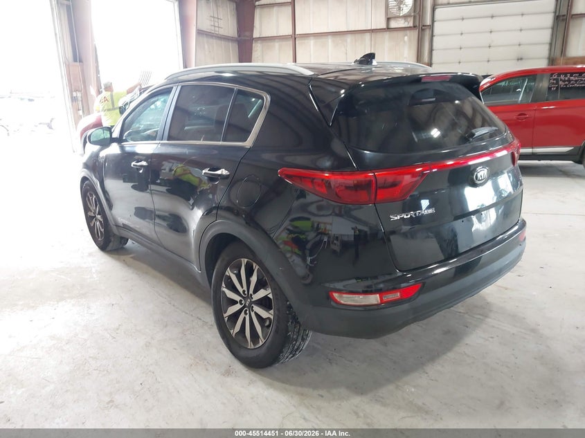 2017 Kia Sportage VIN KNDPN3AC3H7083405 IAAI salvage auction — LEFT REAR, Salvage Title, sold $2,400 on 2026-07-15 (photo 3)