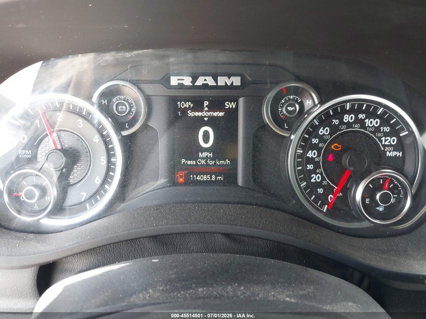 2023 Ram 2500 VIN 3C6UR5JJ4PG576196 IAAI salvage auction — REAR END, Enterprise Vehicles Clear Only (Texas), sold $16,500 on 2026-07-10 (photo 7)