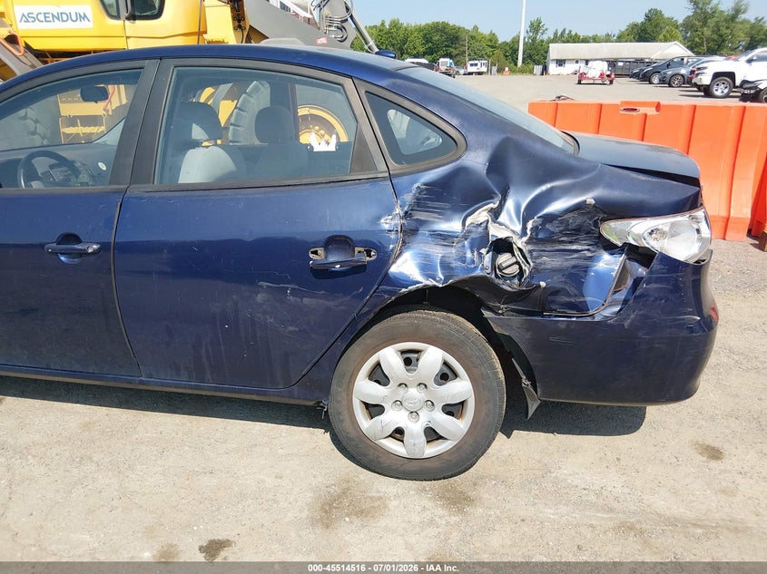 2007 Hyundai Elantra VIN KMHDU46D07U202455 IAAI salvage auction — LEFT REAR, Salvage - Greater Than 75% (Maryland), sold $300 on 2026-07-22 (photo 6)