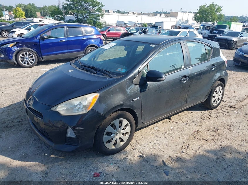 2012 Toyota Prius c VIN JTDKDTB31C1514069 IAAI salvage auction — RIGHT FRONT, Salvage (Pennsylvania), sold $900 on 2026-07-31 (photo 2)