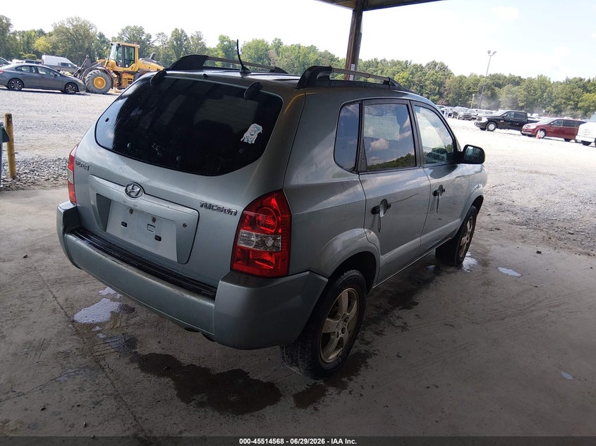2007 Hyundai Tucson VIN KM8JM12B57U510758 IAAI salvage auction — NORMAL WEAR, Repossession Paperwork (Georgia), sold $300 on 2026-07-29 (photo 4)