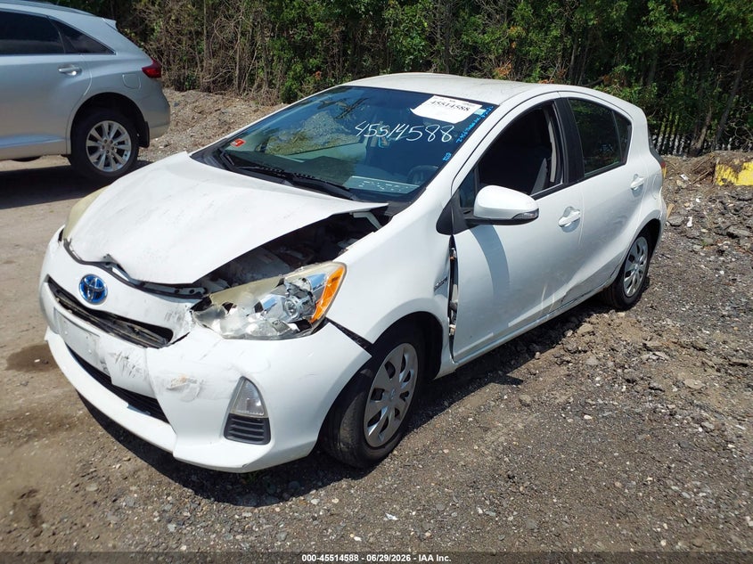2012 Toyota Prius c VIN JTDKDTB33C1503820 IAAI salvage auction — FRONT END, Salvage (Rhode Island), sold $925 on 2026-08-01 (photo 2)