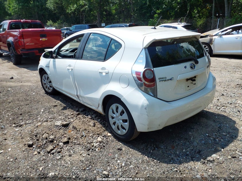 2012 Toyota Prius c VIN JTDKDTB33C1503820 IAAI salvage auction — FRONT END, Salvage (Rhode Island), sold $925 on 2026-08-01 (photo 3)