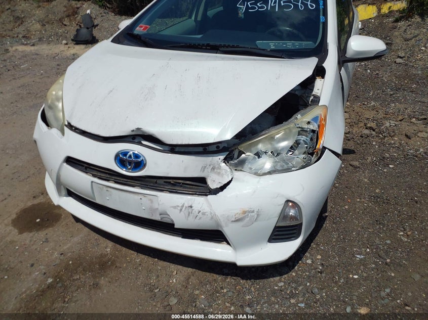2012 Toyota Prius c VIN JTDKDTB33C1503820 IAAI salvage auction — FRONT END, Salvage (Rhode Island), sold $925 on 2026-08-01 (photo 6)