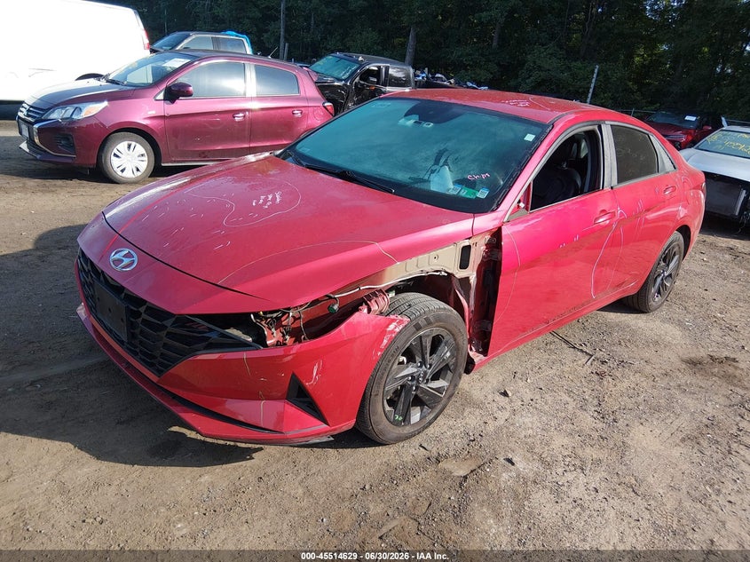 2021 Hyundai Elantra VIN 5NPLM4AG2MH000255 IAAI salvage auction — FRONT END, Salvage - 75% Or Less (Maryland), sold $3,975 on 2026-07-29 (photo 2)