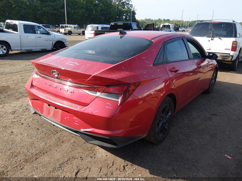 2021 Hyundai Elantra VIN 5NPLM4AG2MH000255 IAAI salvage auction — FRONT END, Salvage - 75% Or Less (Maryland), sold $3,975 on 2026-07-29 (photo 4)