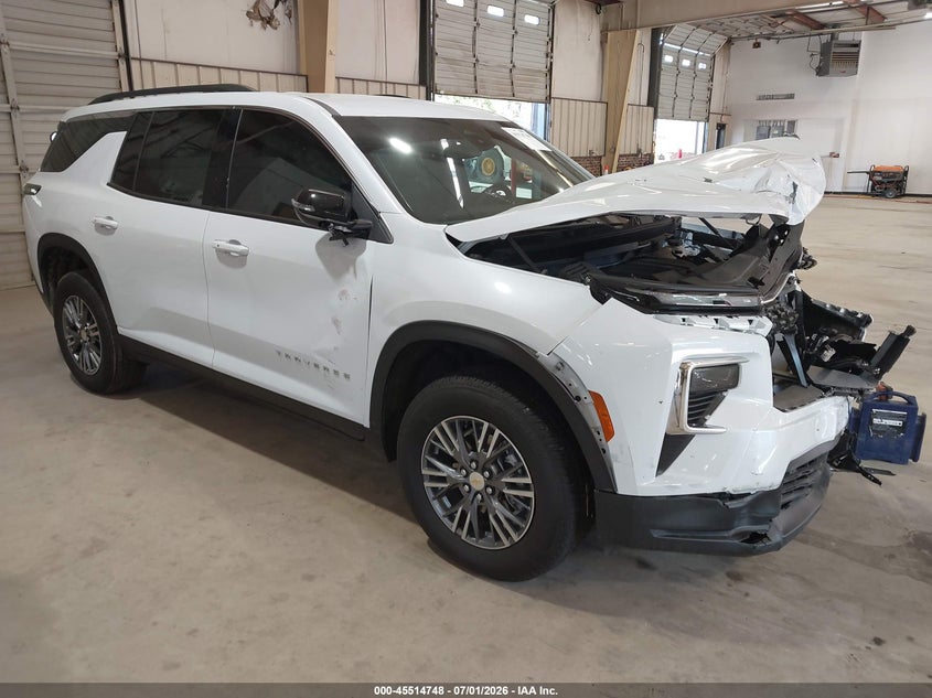 2026 Chevrolet Traverse VIN 1GNERGKS9TJ146406 IAAI salvage auction — FRONT END, Salvage (North Carolina), sold $9,200 on 2026-07-30 (photo 1)