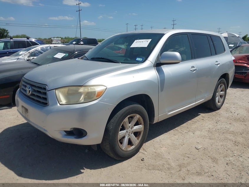2008 Toyota Highlander VIN JTEES41A982069005 IAAI salvage auction — NORMAL WEAR, Original (Texas), sold $1,400 on 2026-07-20 (photo 2)