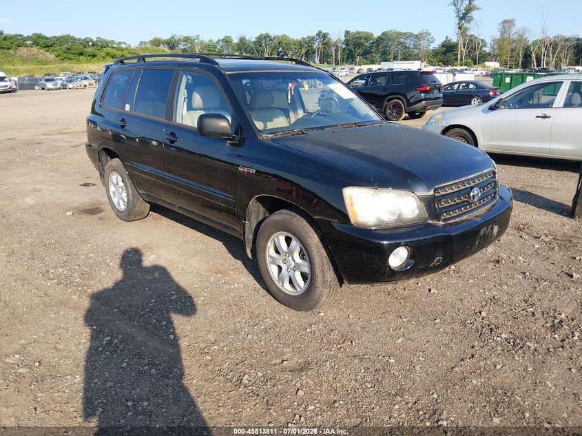 2002 Toyota Highlander VIN JTEHF21A620053644 IAAI salvage auction — FRONT END, Clear (New Jersey), sold $425 on 2026-07-16 (photo 1)