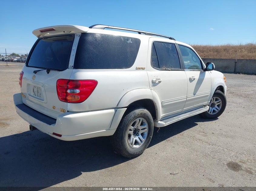 2003 Toyota Sequoia VIN 5TDBT48A83S151206 IAAI salvage auction — NORMAL WEAR, Salvage Title - Dealer (California), sold $475 on 2026-07-08 (photo 4)