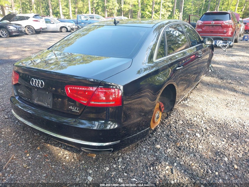 2013 Audi A8 VIN WAUR2AFD2DN019544 IAAI salvage auction — NORMAL WEAR, Clear (Virginia), sold $1,300 on 2026-07-28 (photo 4)